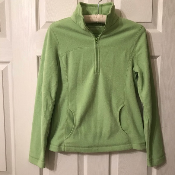 Tek Gear Lime Green Fleece 1/4 Zip Jacket Size XS - Picture 1 of 8
